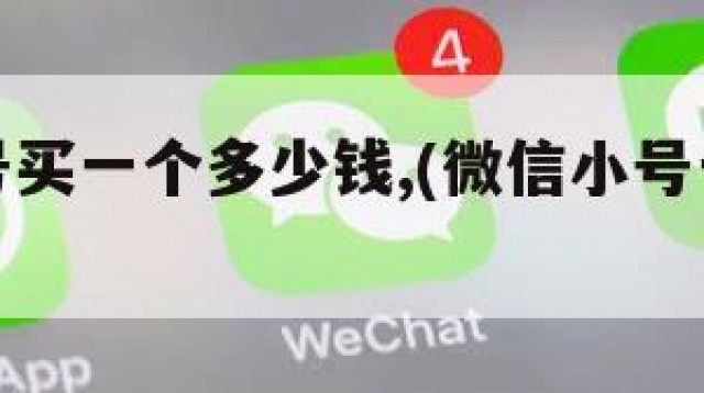 微信小号买一个多少钱,(微信小号一般卖多少钱)